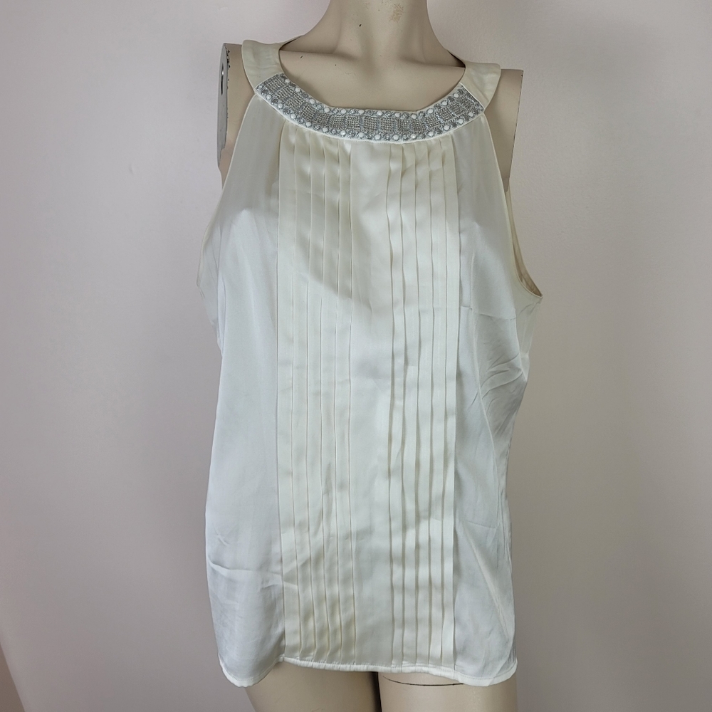 Banana republic embellished cream colored cami